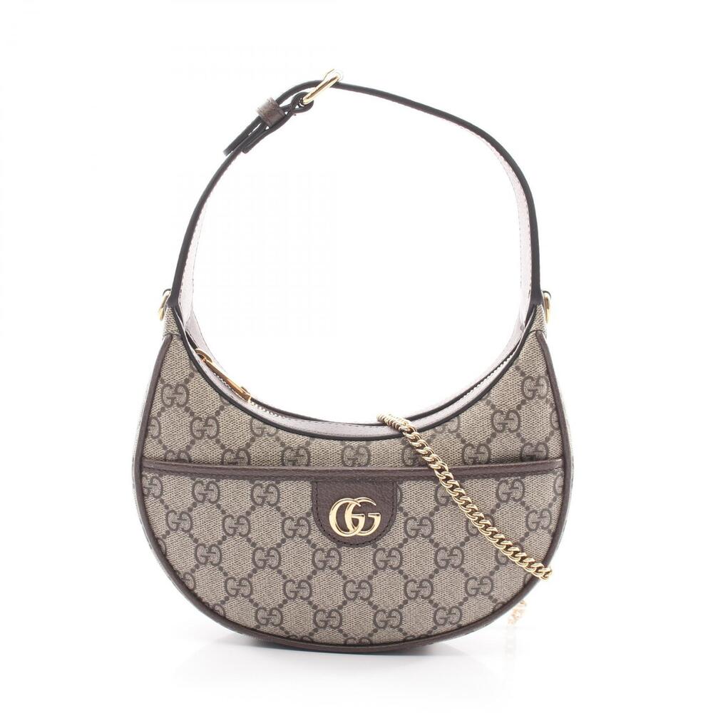 Gucci Ophidia GG Supreme Handbag Canvas Leather Beige Brown
